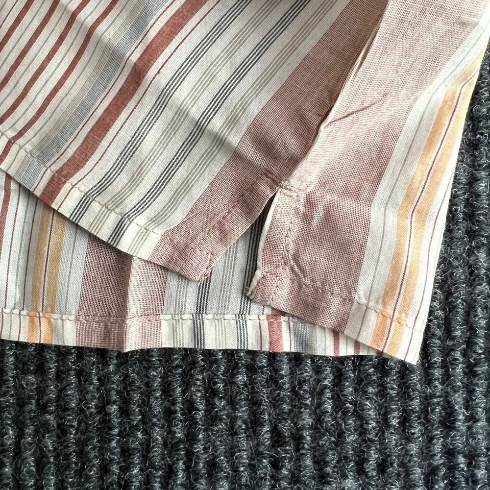 NWT Prana Iguala Top Women's Medium Clay Stripe Tencel Modal Button Up Shirt - Picture 3 of 10